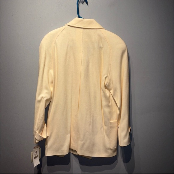 VTG‎  Susan Bristol Ivory Merino Wool With Gold Buttons NWT *flaws* Women’s Sz8 - Picture 2 of 15